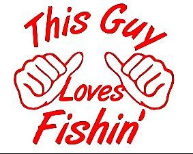 this guy loves fishing decal