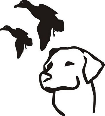 Lab with Ducks Hunting Sticker 1626