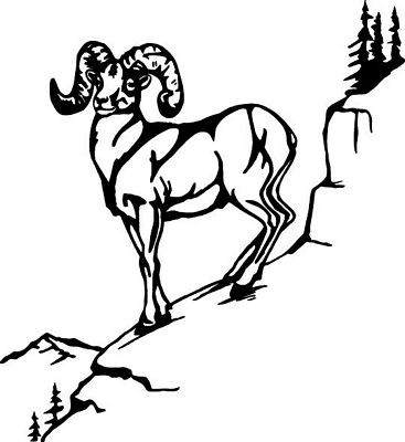 Deer RAM Diecut Decals 1607