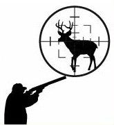 Buck in Scope Diecut Decal 1600