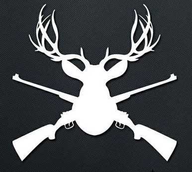deer hunting rifles DIE CUT decal