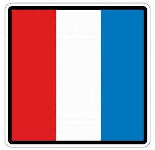 Nautical Flag Alphabet T Sticker