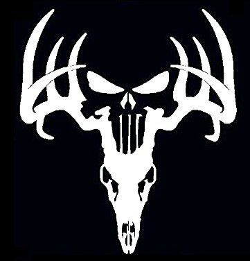 DEER SKULL WITH PINNISHER SKULL DECAL