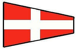 Nautical Flag Numbers 4 Sticker