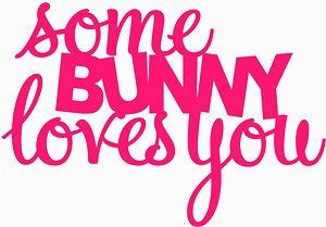 some bunny loves you decal