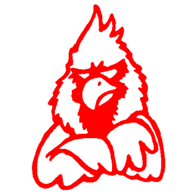 Mean Cardinal decal 865