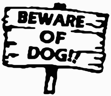 Beware of Dog Decal 15