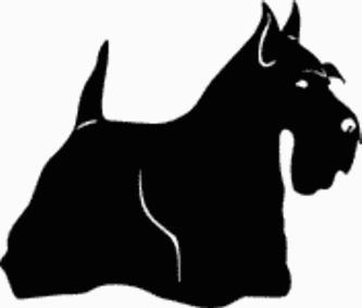 Scottish Terrior Dog Decal 15w