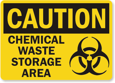 Waste Storage Area Caution Sign