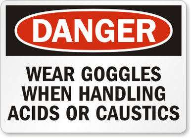 Wear Goggles Danger Sign