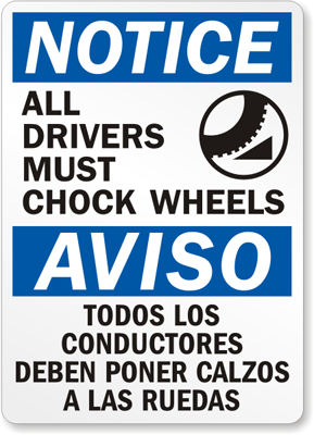 Chock Wheel Sign 04