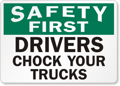 Chock Wheel Sign 19