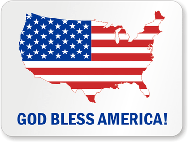 God Bless America Parking Sign