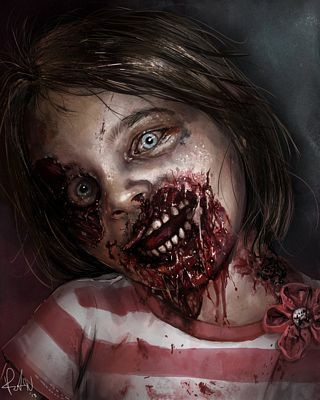 zombie girl sticker