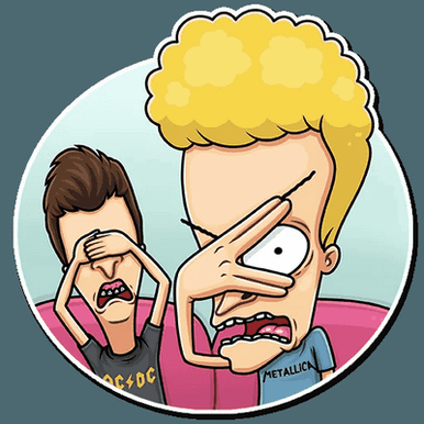 beavis and butthead mtv funny cartoon sticker 27