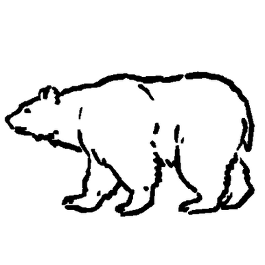 Bear adhesive vinyl sticker 977