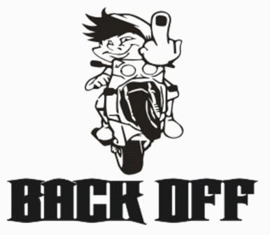 Back Off Car Decal 08