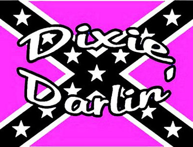 dixie darlin sticker HOT PINK