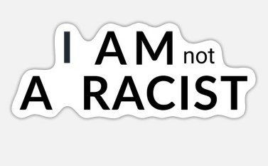 i am not a racis xenophobia sticker