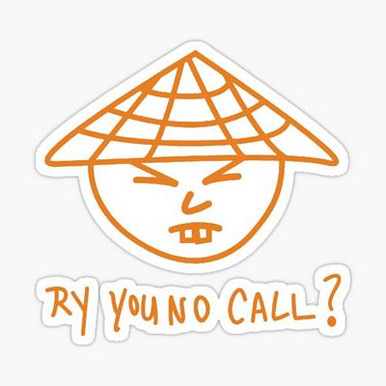 RY YOU NP CALL ANTI Racist Sticker