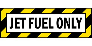 1 JET FUEL ONLY AIRCRAFT STICKER