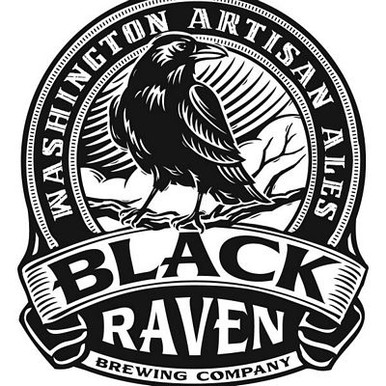 black raven brewing logo sticker