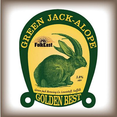 green jackalope sticker