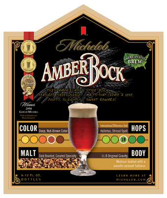 Michelob Amber Bock End Panel Decal