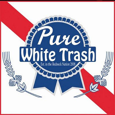 Pure white trash PBR sticker