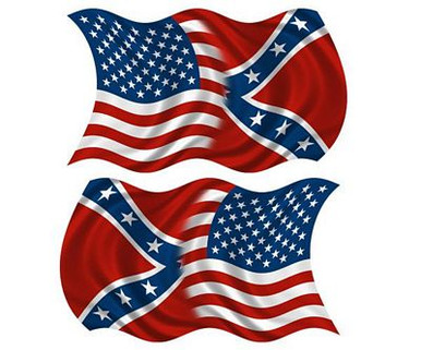 rebel American flags PAIR