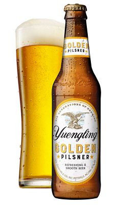Yuenging GOLDEN PILSNER Bottle with glass STICKER