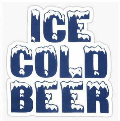 ICE COLD BEER FUNNY BEER STICKER