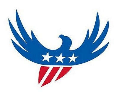 american eagle flying up usa flag sticker