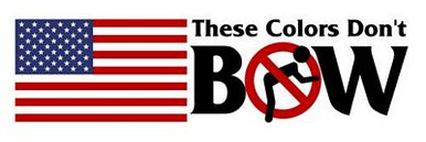 THESE COLORS DONT BOW PATRIOTIC STICKER