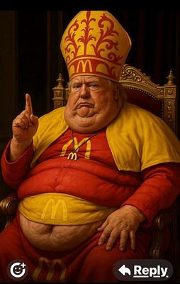tRump is Pope McDonalds VERY FUNNY sticker