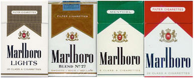 Marlboro cigarett types sticker