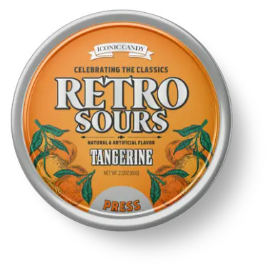 Retro Sours Tangerine  Candy Sticker