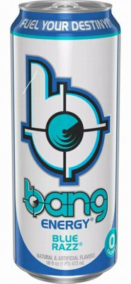 Bang Blue Razz Can Shaped Sticker