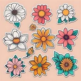 Flower Stickers 23