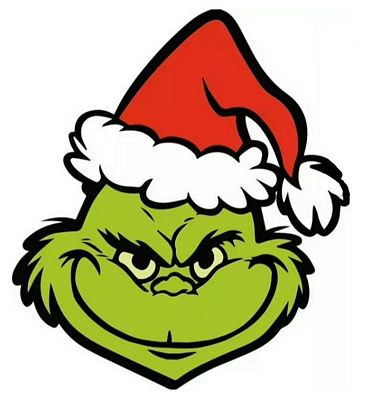 GRINCH HEAD Dr Seuss Dticker
