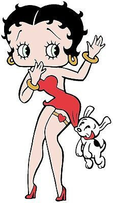 betty boop DOG BITE sticker car truck window bumper