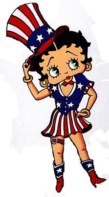 betty boop independace day sticker