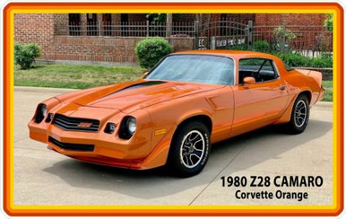 1980 Z28 CAMARO CORVETTE ORANGE STICKER
