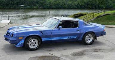 CAMARO Z28 BLUE 3 car pic sticker