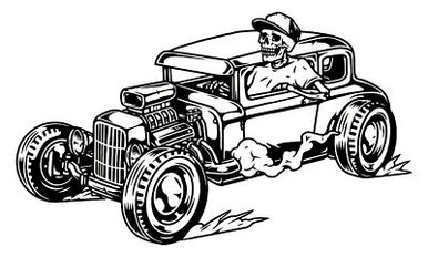 HOT ROD RACING STICKER 4