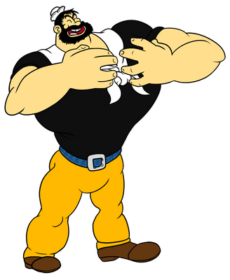 Bluto Brutus Popeye FUNNY CAR STICKER 2