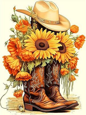COWBOY BOOTS AT ART STICKER 1