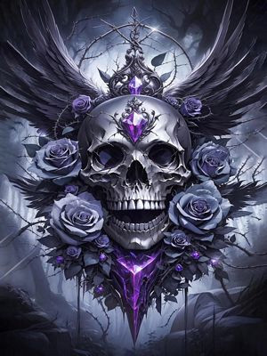 SKULL AI ART STICKER 08