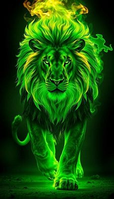 LION WILD ANIMAL AI ART STICKER 01