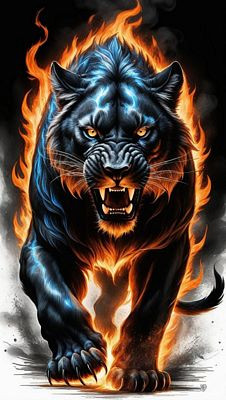 PANTHER WILD ANIMAL AI ART STICKER 16